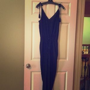 Black halter top pantsuit J crew